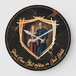 Reloj Redondo Grande Escudo de armas de Knight