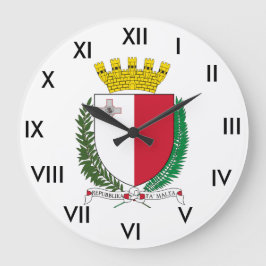 Reloj Redondo Grande Escudo de armas de Malta