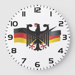Reloj Redondo Grande Escudo de Armas del Águila Federal de Alemania