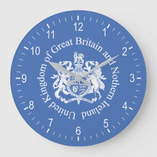 Reloj Redondo Grande Escudo de armas del Reino Unido