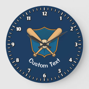 Reloj Redondo Grande Escudo de béisbol