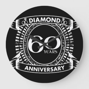Reloj Redondo Grande escudo de diamantes en el sexagésimo aniversario d