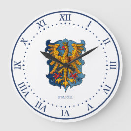 Reloj Redondo Grande Escudo de Friuli