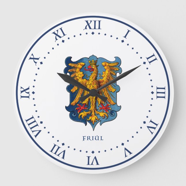 Reloj Redondo Grande Escudo de Friuli (Anverso)