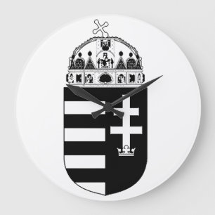 Reloj Redondo Grande Escudo de Hungría