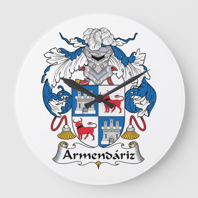 Reloj Redondo Grande Escudo de la familia de Armendariz (Anverso)
