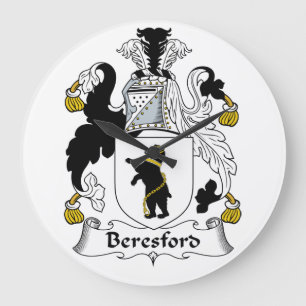 Reloj Redondo Grande Escudo de la familia de Beresford