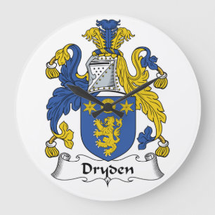 Reloj Redondo Grande Escudo de la familia de Dryden