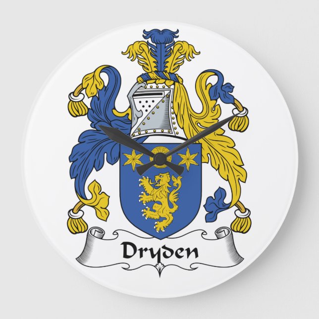 Reloj Redondo Grande Escudo de la familia de Dryden (Anverso)
