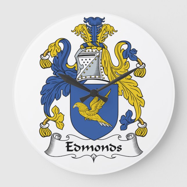Reloj Redondo Grande Escudo de la familia de Edmonds (Anverso)