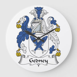Reloj Redondo Grande Escudo de la familia de Gedney