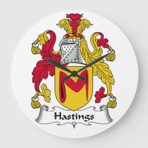 Reloj Redondo Grande Escudo de la familia de Hastings