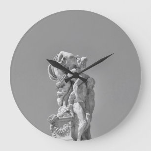 Reloj Redondo Grande Esculturas romanas en la composición moderna