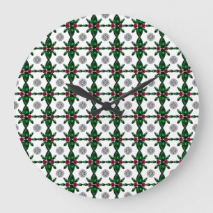 Reloj Redondo Grande Esmeralda Ruby Diamond Gemstone Arte Verde Rojo
