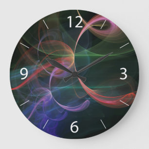 Reloj Redondo Grande Espacio de Arte Abstracto