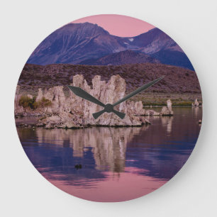 Reloj Redondo Grande Espectacular lago Mono en la sombra