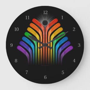 Reloj Redondo Grande Espectro del palillo de hockey