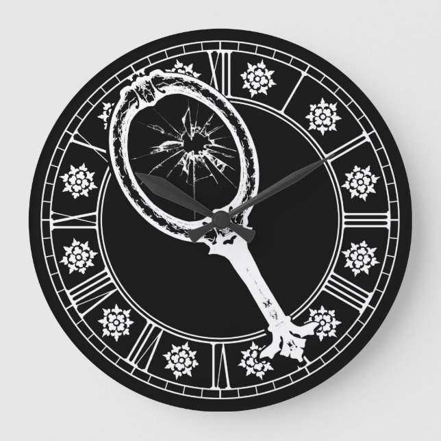 Reloj Redondo Grande Espejo roto (Anverso)