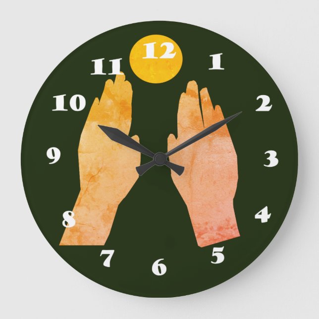 Reloj Redondo Grande Esperando al Sol II (Anverso)