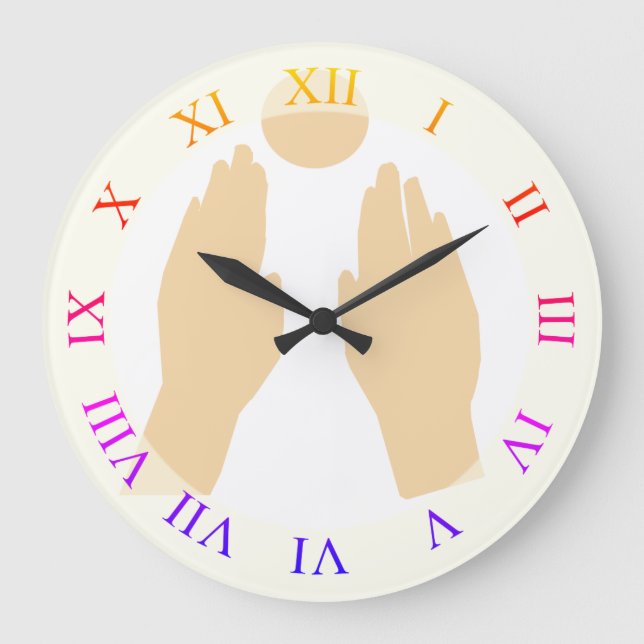 Reloj Redondo Grande Esperando el Sol I (Anverso)