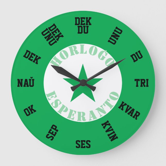 Reloj Redondo Grande Esperanto, (Anverso)