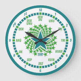 RELOJ REDONDO GRANDE ESPERANTO LANGUAGE BY MASANSER PIXELAT
