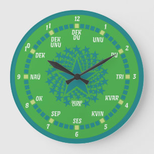 RELOJ REDONDO GRANDE ESPERANTO LANGUAGE BY MASANSER PIXELAT