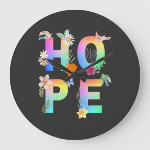 Reloj Redondo Grande Esperanza Inspiradora artística positiva motivacio