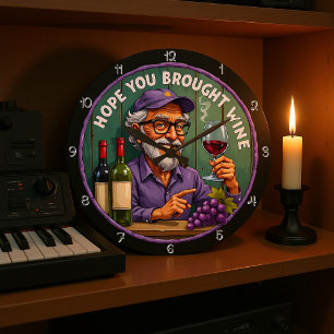 Reloj Redondo Grande Espero Que Trajiste Viejo Vino