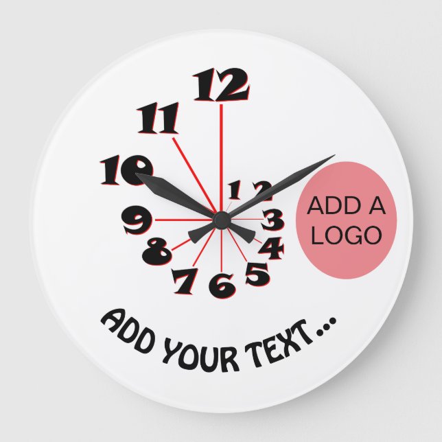 Reloj Redondo Grande Espiral fibonacci (Anverso)