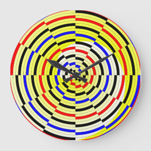 Reloj Redondo Grande Espirales amarillas de Kenneth Yoncich