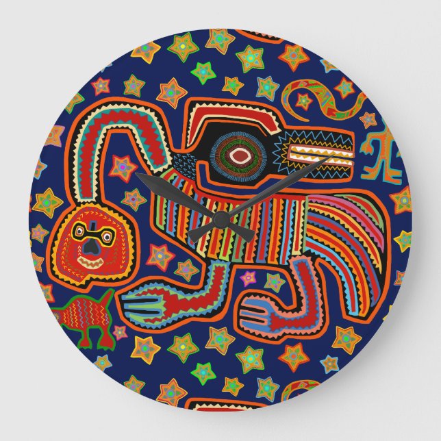 Reloj Redondo Grande Espíritu Chamán Serpiente (Anverso)