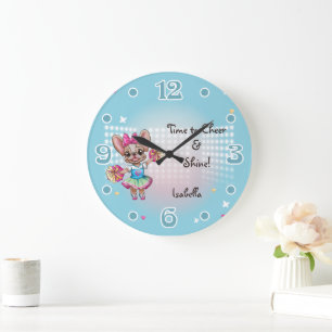 Reloj Redondo Grande Espiritu de escuela apasionante y colorida
