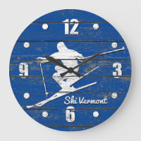 Esquí cuesta abajo Personaliza el reloj grande