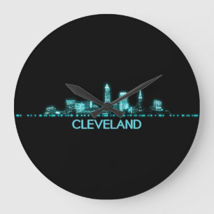 Reloj Redondo Grande Esquina de Cleveland