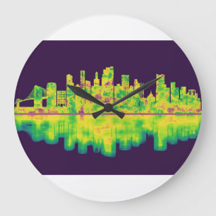 Reloj Redondo Grande Esquina Nueva York de Brooklyn