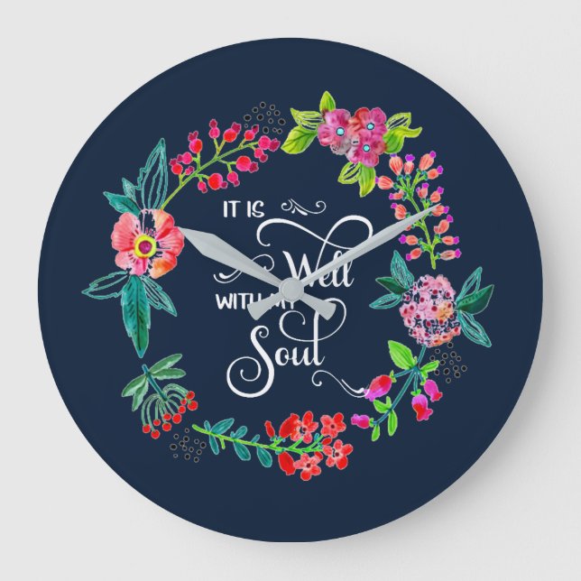 Reloj Redondo Grande Está bien con mi alma  (Anverso)