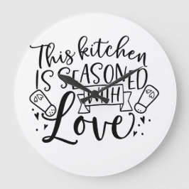 Reloj Redondo Grande Esta Cocina Está Sazonada De Amor