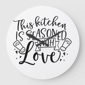 Reloj Redondo Grande Esta Cocina Está Sazonada De Amor