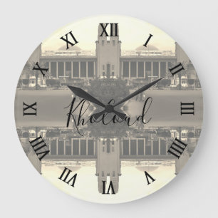 Reloj Redondo Grande Estación central de ferrocarril de Bagdad Iraq ant