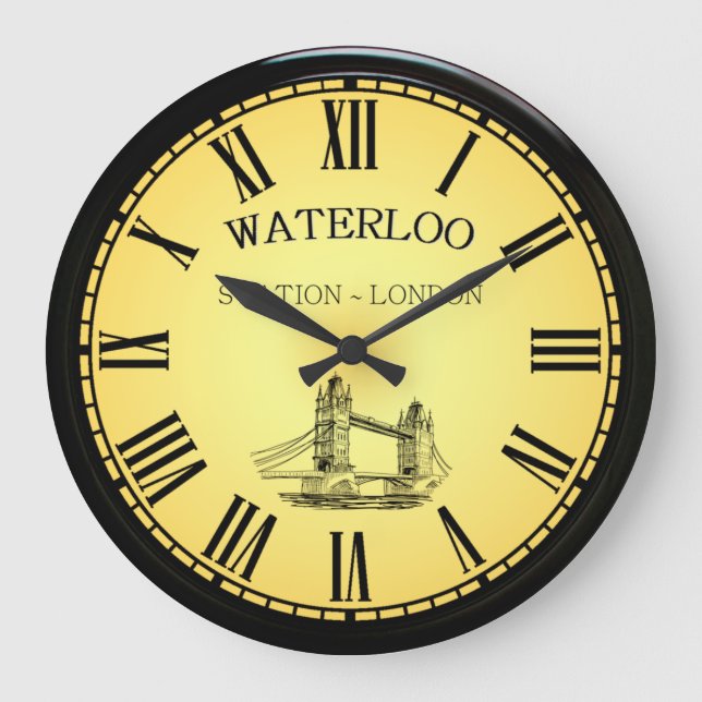 Reloj Redondo Grande Estación de Waterloo ~ Tower Bridge ~ Londres Ingl (Anverso)