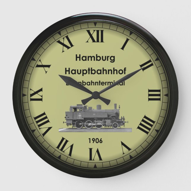 Reloj Redondo Grande Estación Hbf de Hamburgo ~ Alemania ~ 1906 ~  (Anverso)