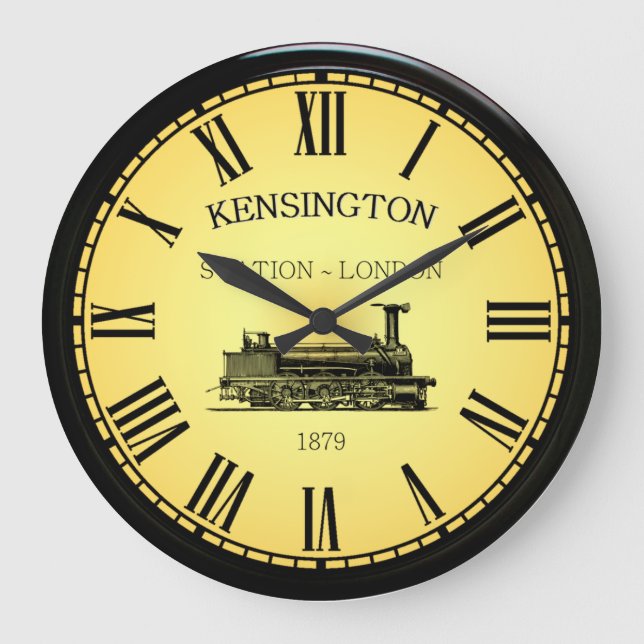 Reloj Redondo Grande Estación Kensington ~ Londres Inglaterra ~ 1879 ~ (Anverso)