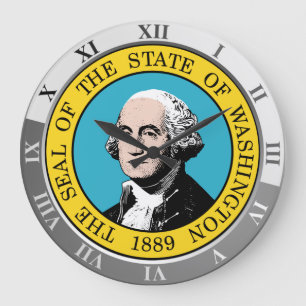 Reloj Redondo Grande Estado de Washington