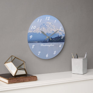 Reloj Redondo Grande Estado de Washington Monte Rainier y Puget Sound