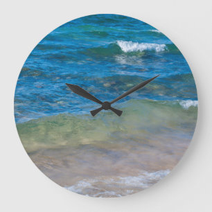 Reloj Redondo Grande Estados Unidos, Michigan. Aguas Claras Del Lago Su