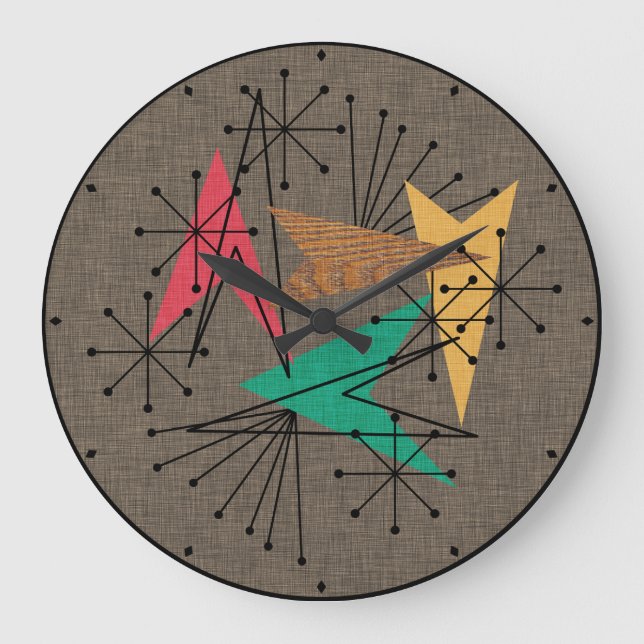 Reloj Redondo Grande Estallido estelar de las flechas atómicas clásicas (Anverso)