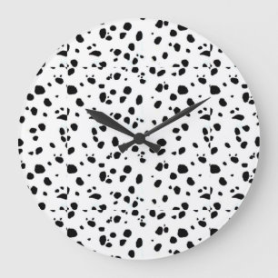 Reloj Redondo Grande Estampado de animales Dalmation