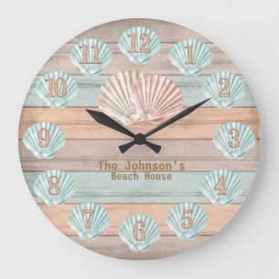 Reloj Redondo Grande Estanques Náuticos de Madera de Playa