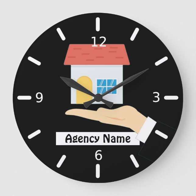 Reloj Redondo Grande Estate Agency Large Clock (Anverso)